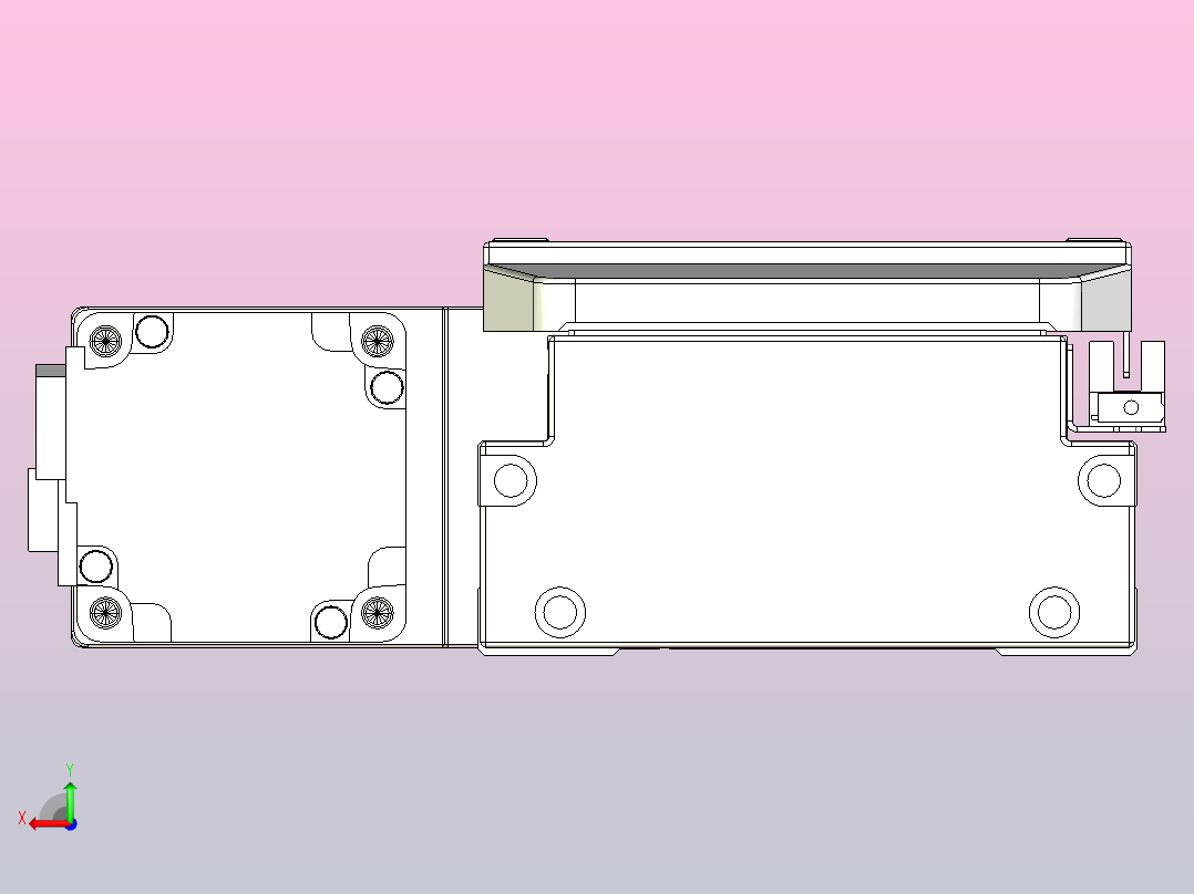 滚珠丝杠直线轴内置导轨TPA-GCR-120-1610C-L1050-ML-M40-N3后视图