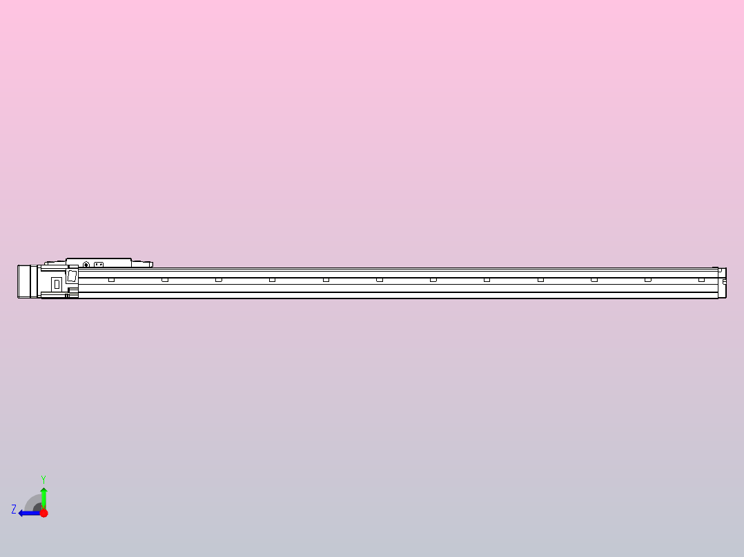 滚珠丝杠直线轴内置导轨TPA-GCR-120-1610C-L1050-ML-M40-N3右视图