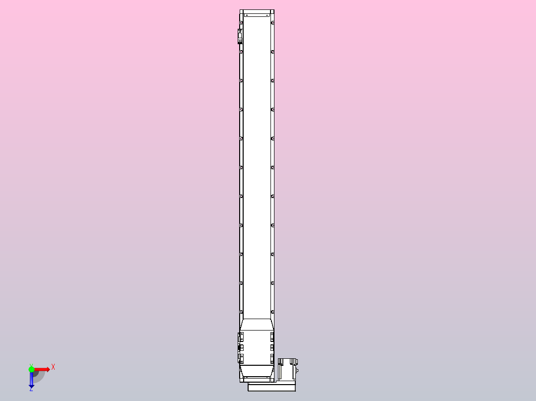 滚珠丝杠直线轴内置导轨TPA-GCR-120-1610C-L1050-ML-M40-N3俯视图