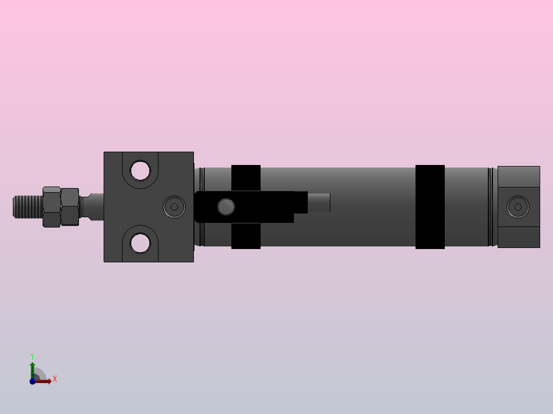 气缸PBR16X40SU前视图