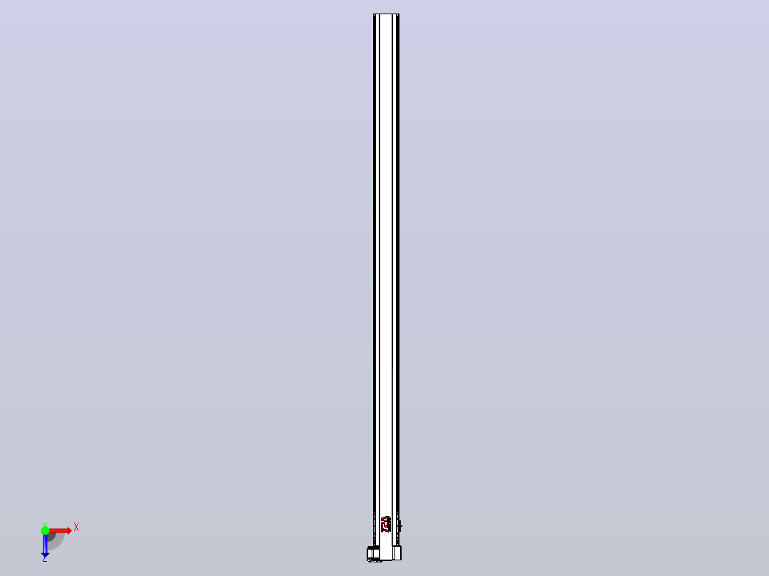 皮带直线轴半封闭可选导轨TPA-HNB-120D-110-L2250-RP-C-P40-N3俯视图