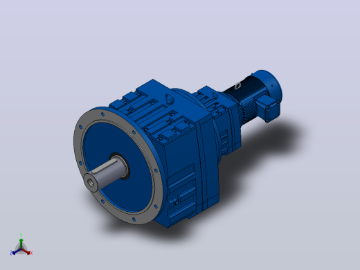 RF137R77法兰轴伸式组合型斜齿轮减速机RF137R77-Y0.55-4P-80-M1-0°-Φ550