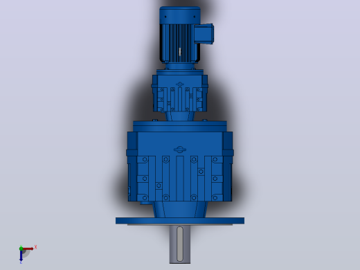 RF137R77法兰轴伸式组合型斜齿轮减速机RF137R77-Y0.55-4P-80-M1-0°-Φ550俯视缩略图