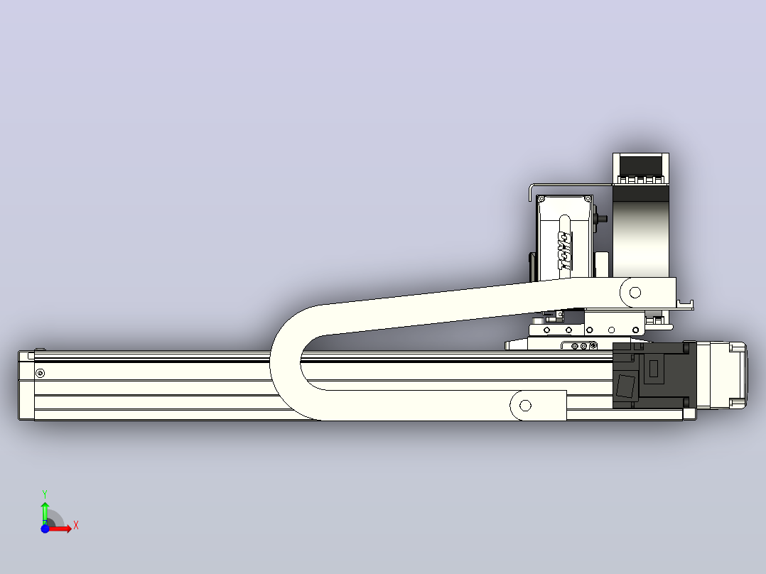 XYGT320-A3-400-250-M-C-0001负载5-8KG XY丝杆模组 内嵌式 XYGT320-A3 替换东佑达TOYO直线滑台模组前视图