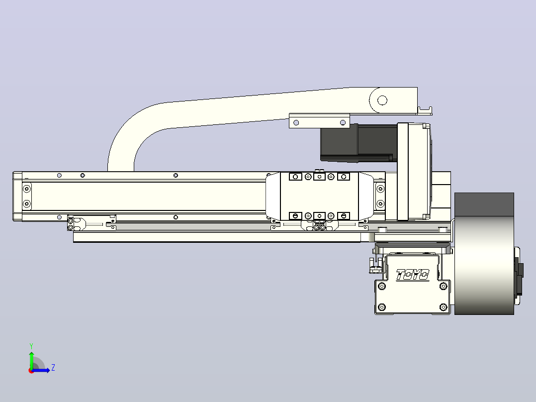 XYGT320-A3-400-250-M-C-0001负载5-8KG XY丝杆模组 内嵌式 XYGT320-A3 替换东佑达TOYO直线滑台模组左视图