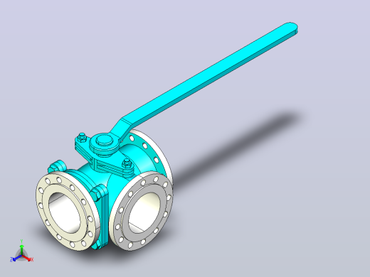 Q44-644-944-45-645-945F-Y-40 三通法兰球阀[200]
