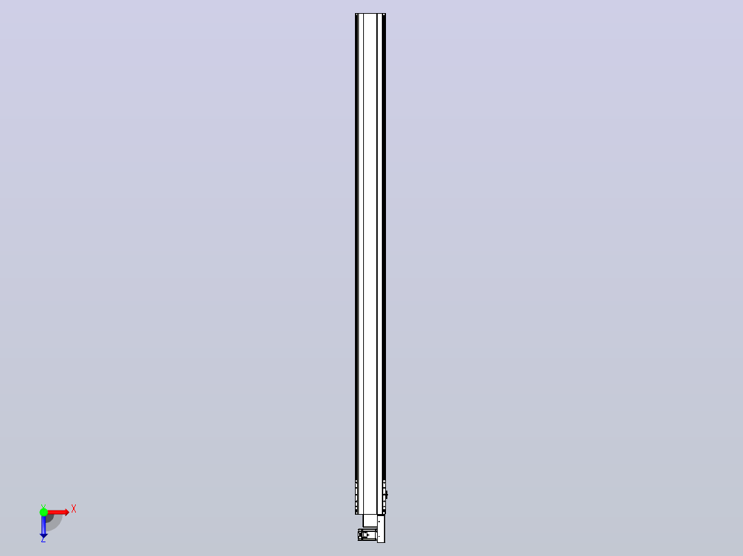 皮带直线轴半封闭可选导轨TPA-HNB-202D-140-L3000-MR-C-P75-N3俯视图