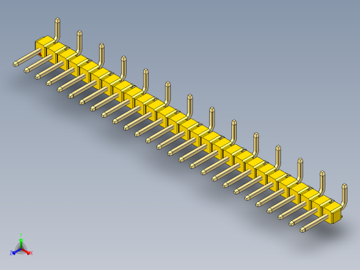 DS1022彩色排针 黄色 27P 100mil 类型 SMT R1 版本1.0.zip.zip正等轴测缩略图