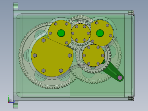 家用轿车四挡变速箱结构设计及三维建模（SW+CAD+说明书）左视缩略图