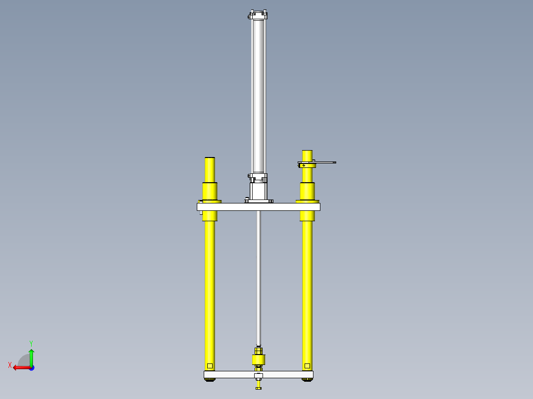 带工件检测的空气枪后视图
