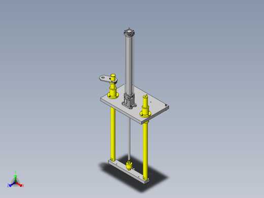 带工件检测的空气枪正等轴测缩略图