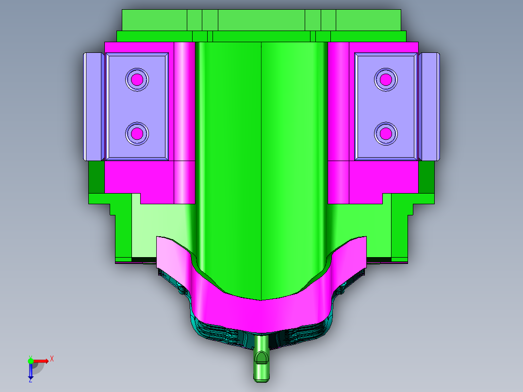 自动线冲压模具的板料传送关系俯视图