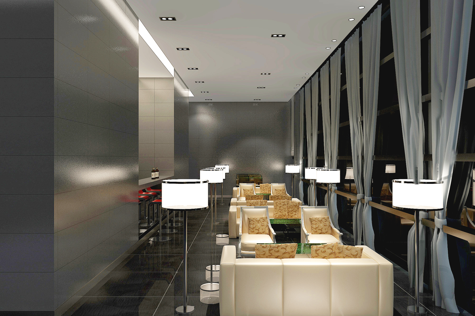 某售楼处装饰施工图及效果图