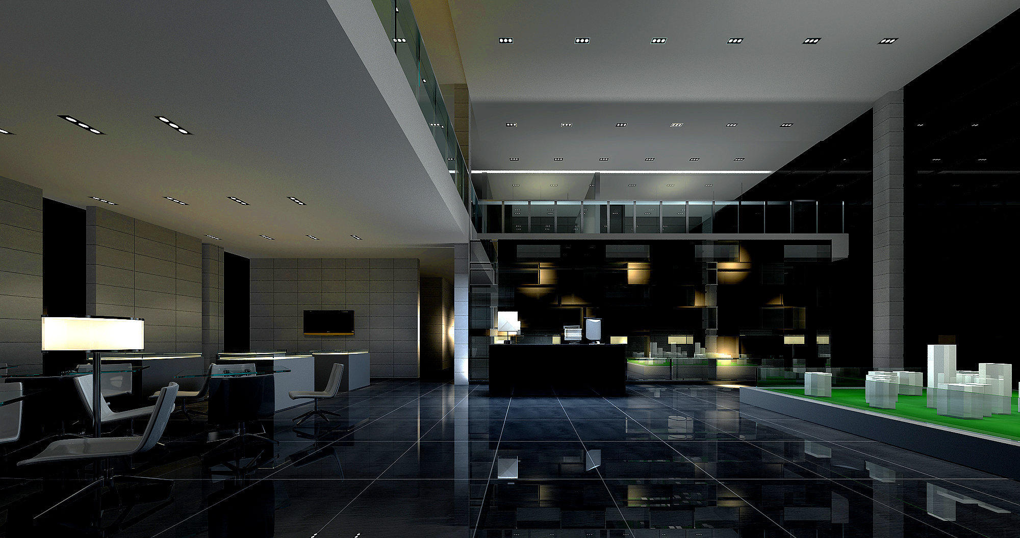 某售楼处装饰施工图及效果图