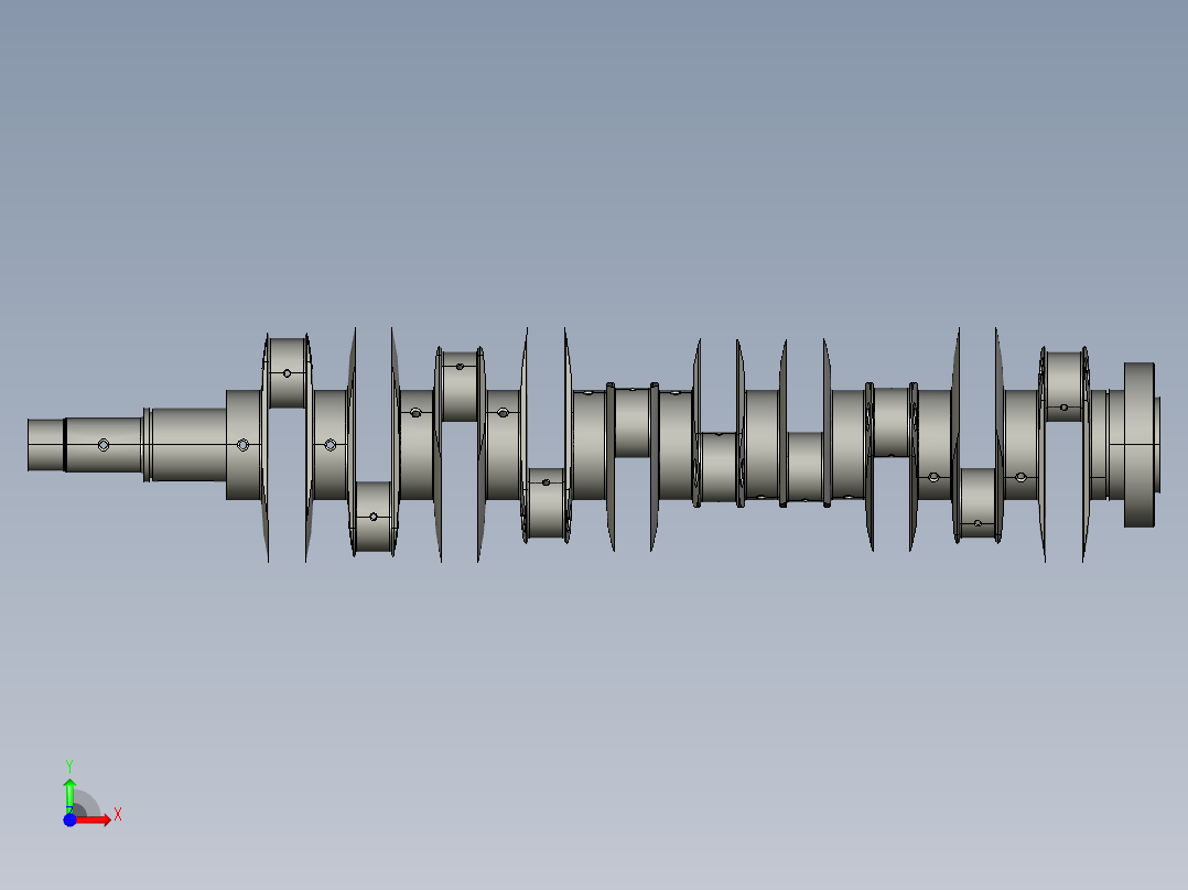 机轴3D模型前视图