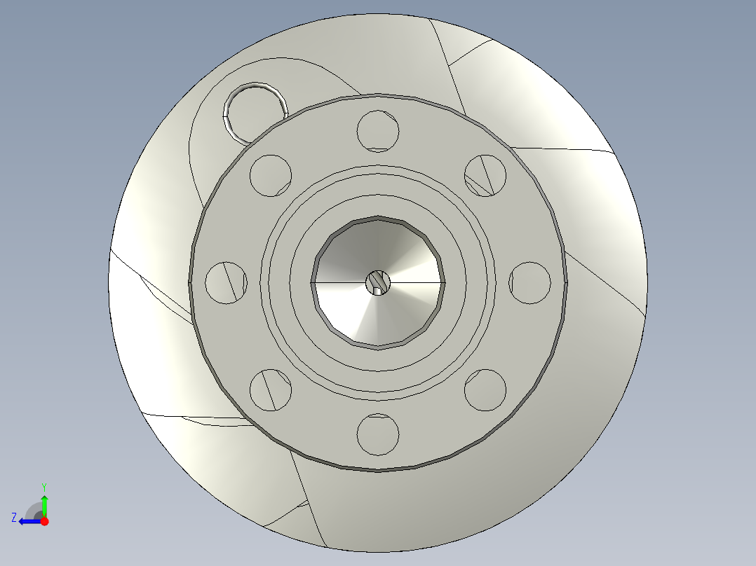 机轴3D模型右视图