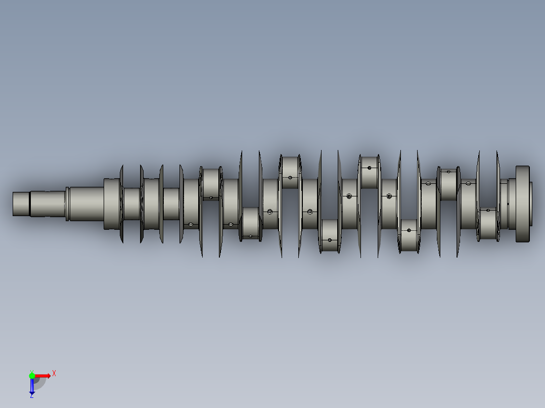机轴3D模型俯视图