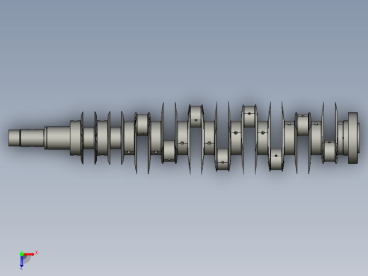 机轴3D模型俯视缩略图