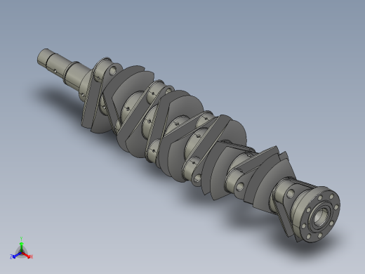 机轴3D模型正等轴测缩略图
