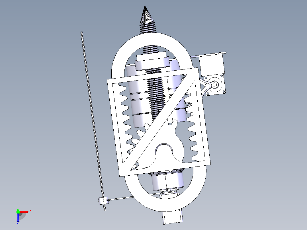 NASA月球取样装置结构3D图纸 CATIA设计 附STP俯视图