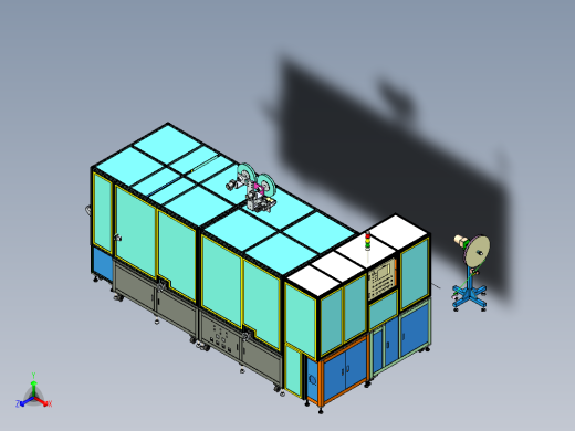 FFC手机软排线自动剥离热压冲裁切断检测生产线全套图纸
