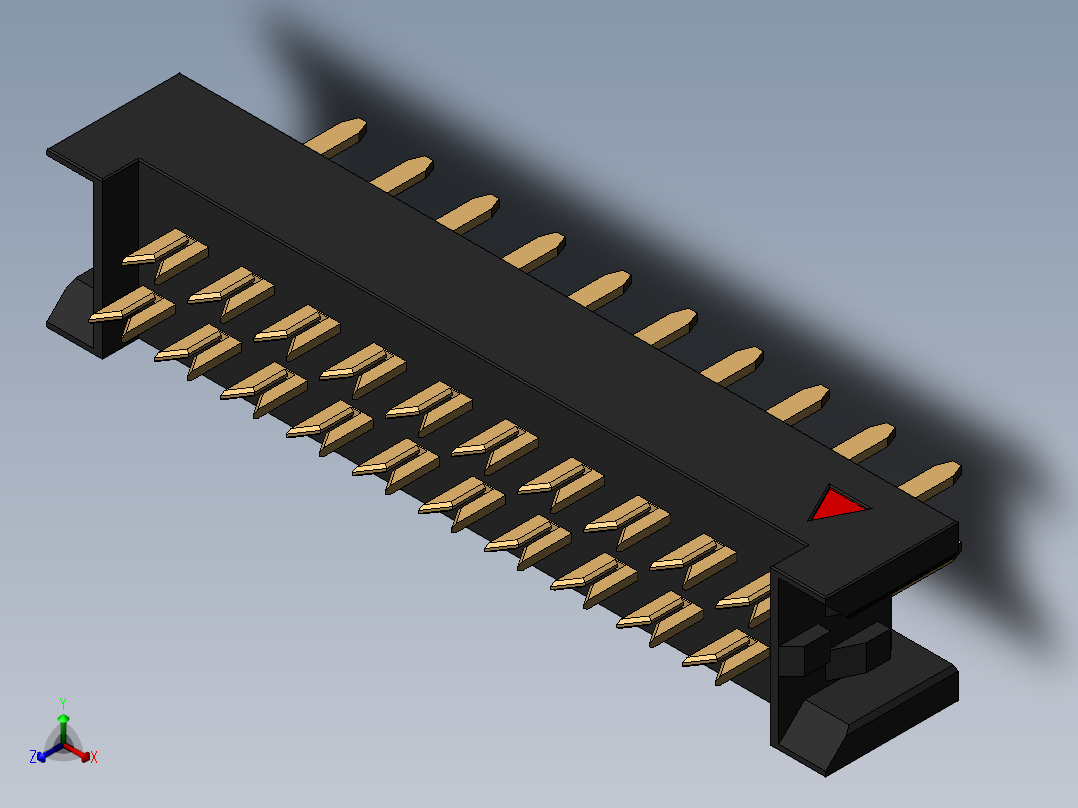 FDC-20 ( DS1018-2.54-20S )正等轴测图