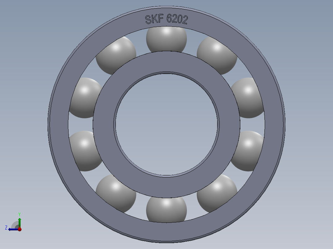 滚珠轴承-SKF BALL BEARING 6202 15x35x11右视图