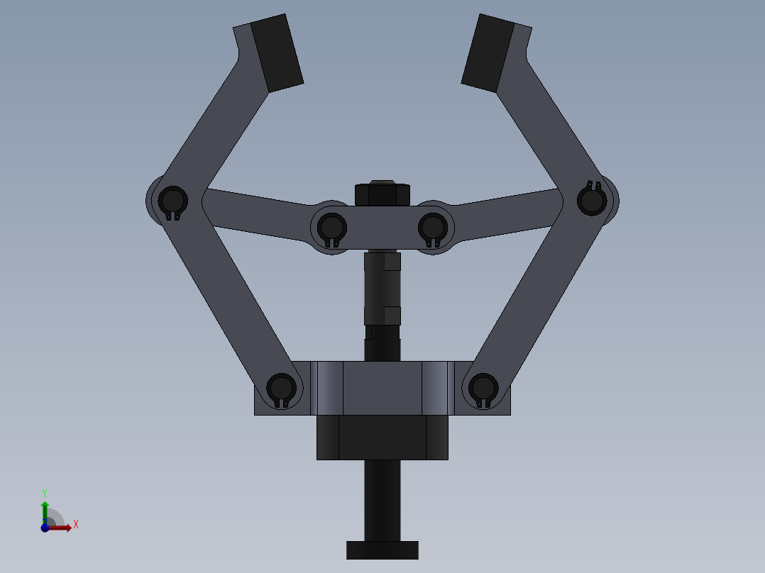 连杆式夹爪前视图