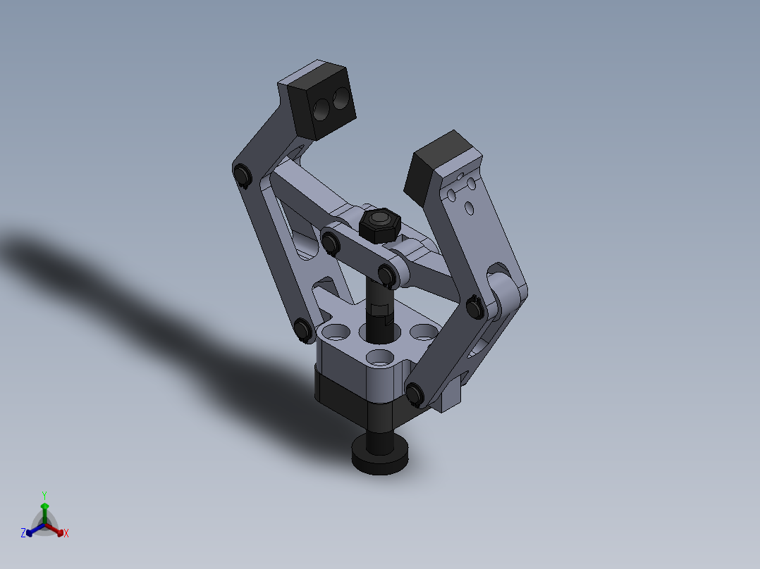 连杆式夹爪正等轴测图