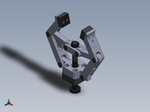 连杆式夹爪正等轴测缩略图