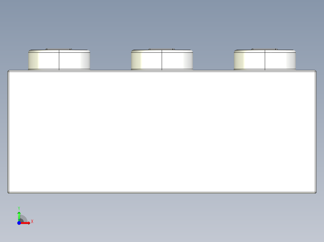 乐高套装 4421基本积木-362201 White Brick 1 x 3.STEP前视图