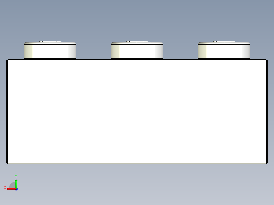 乐高套装 4421基本积木-362201 White Brick 1 x 3.STEP后视图
