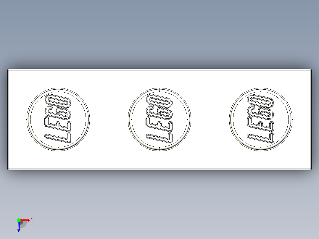 乐高套装 4421基本积木-362201 White Brick 1 x 3.STEP俯视图