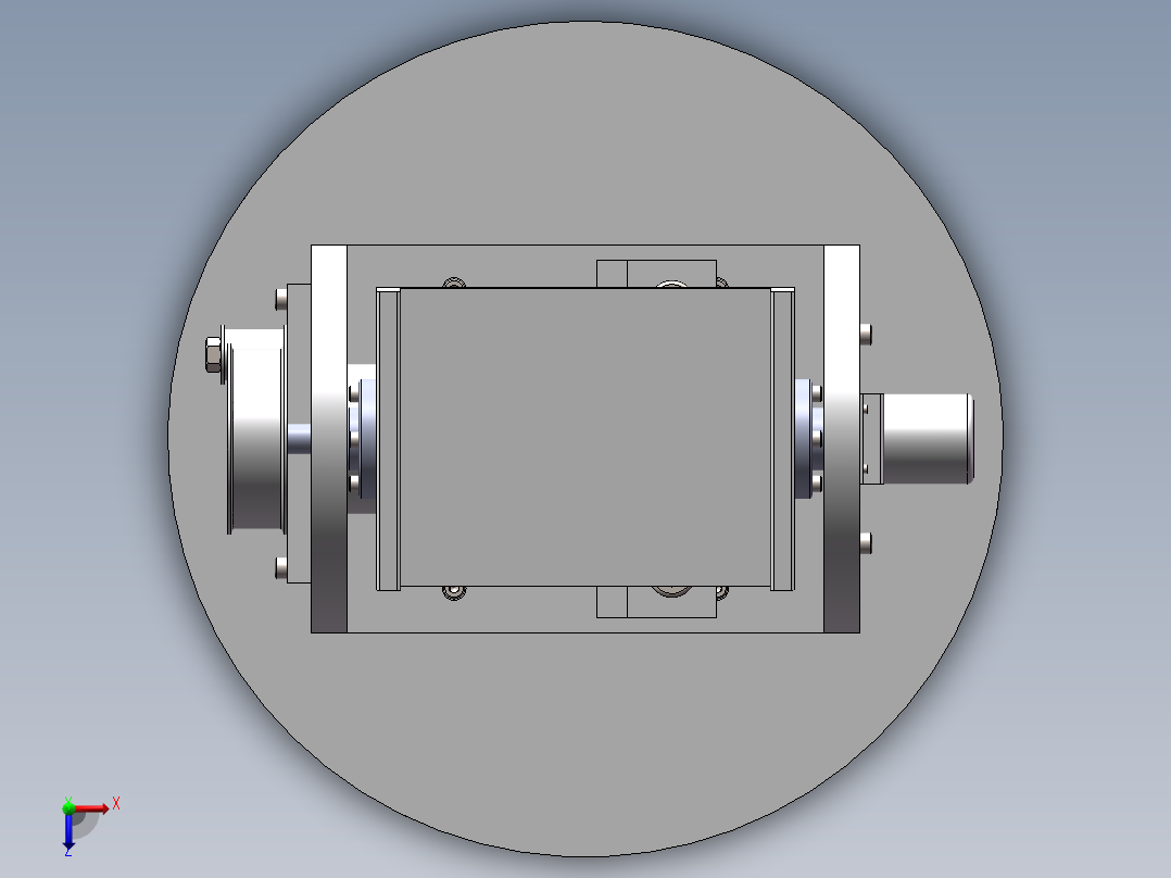 双轴旋转云台俯视图