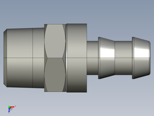 软管与硬管连接用工业通用接头0134_60_17俯视缩略图