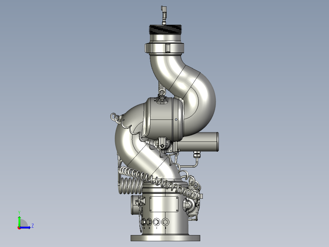 BOAX2系列电控消防水炮1105536==38左视图
