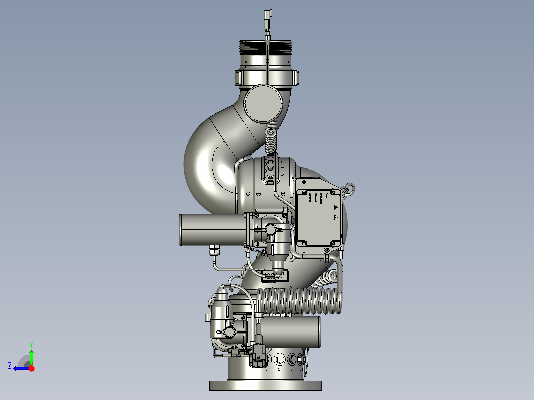 BOAX2系列电控消防水炮1105536==38右视图