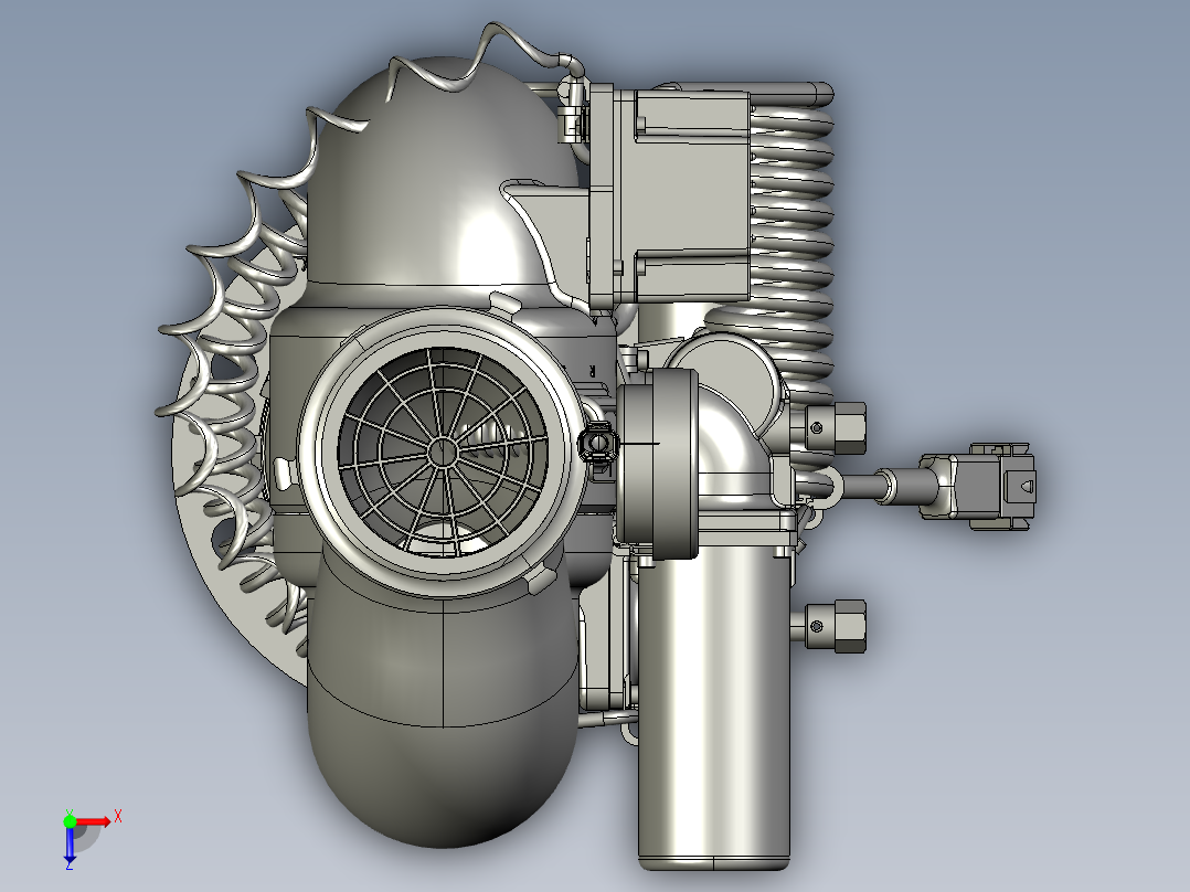BOAX2系列电控消防水炮1105536==38俯视图