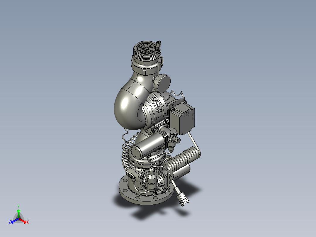 BOAX2系列电控消防水炮1105536==38正等轴测图