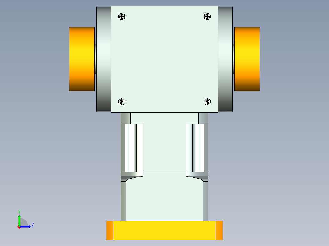 换向器22PW110双边锁紧 PLX90-L1 24-110-145-M8.stp左视图
