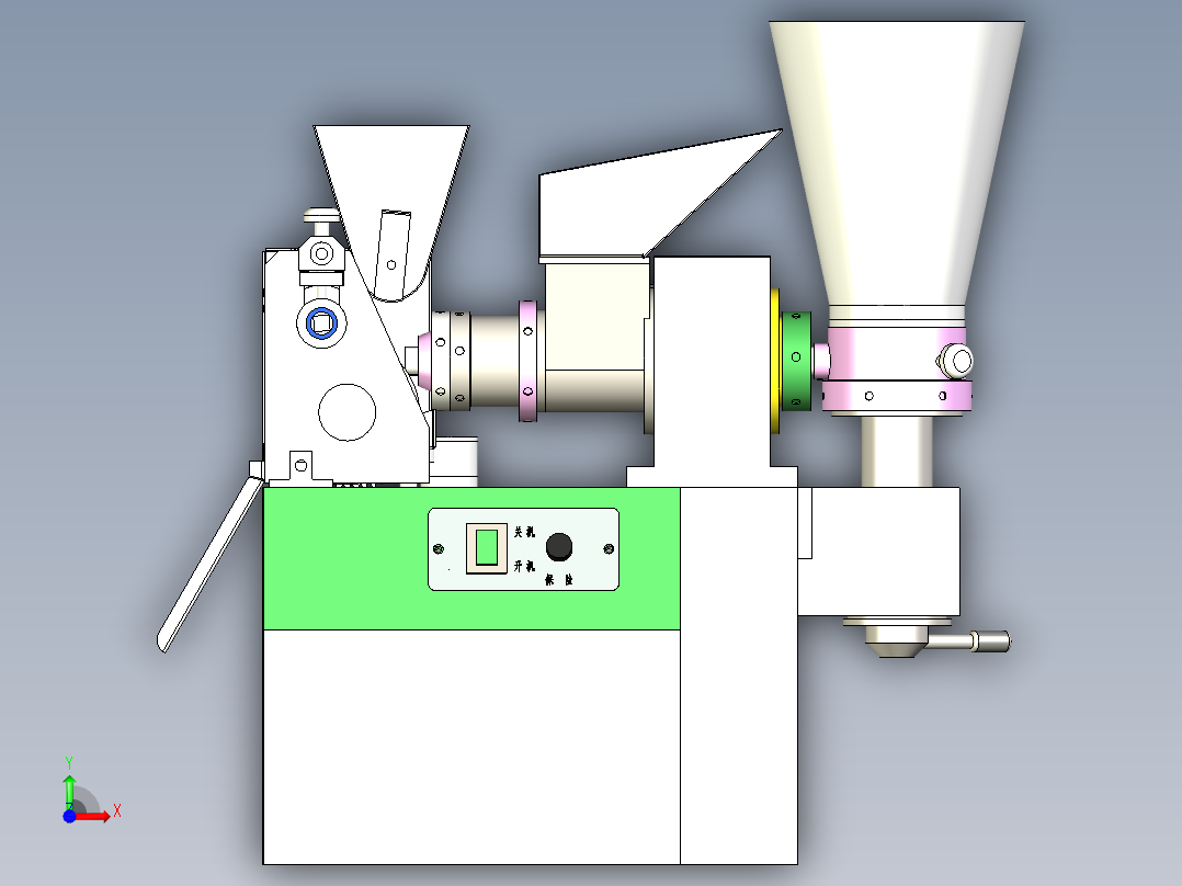 台式饺子机前视图