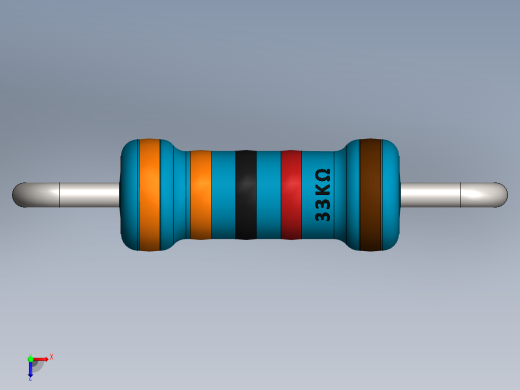电容器 二极管 电阻器-Resistor 33K Ohm Blue俯视缩略图