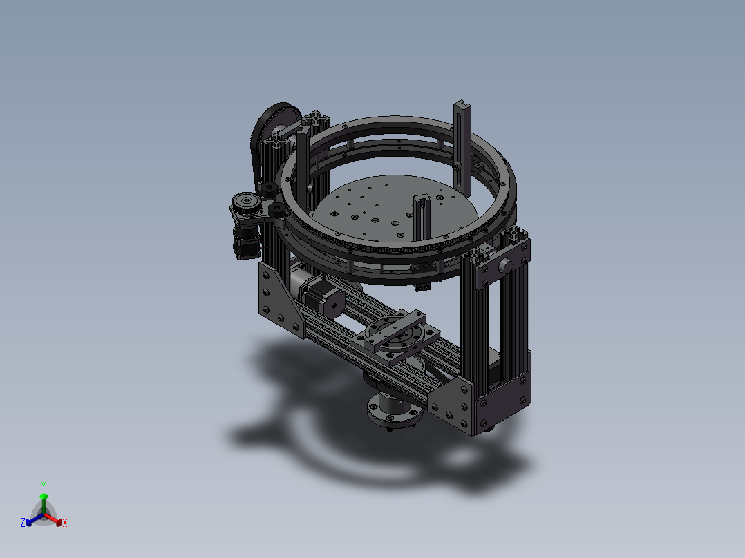旋转云台三维模型正等轴测图