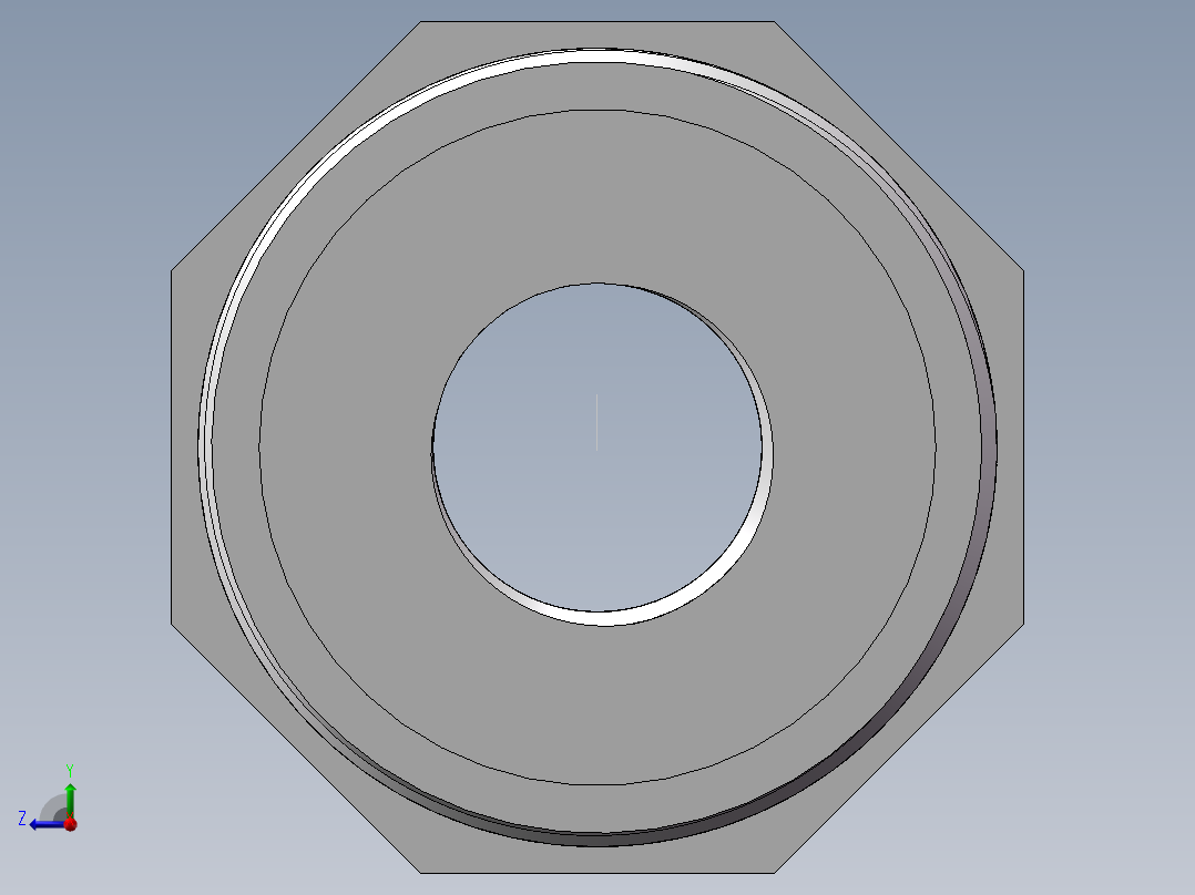 转接头-内外丝异径 DN50-DN20右视图