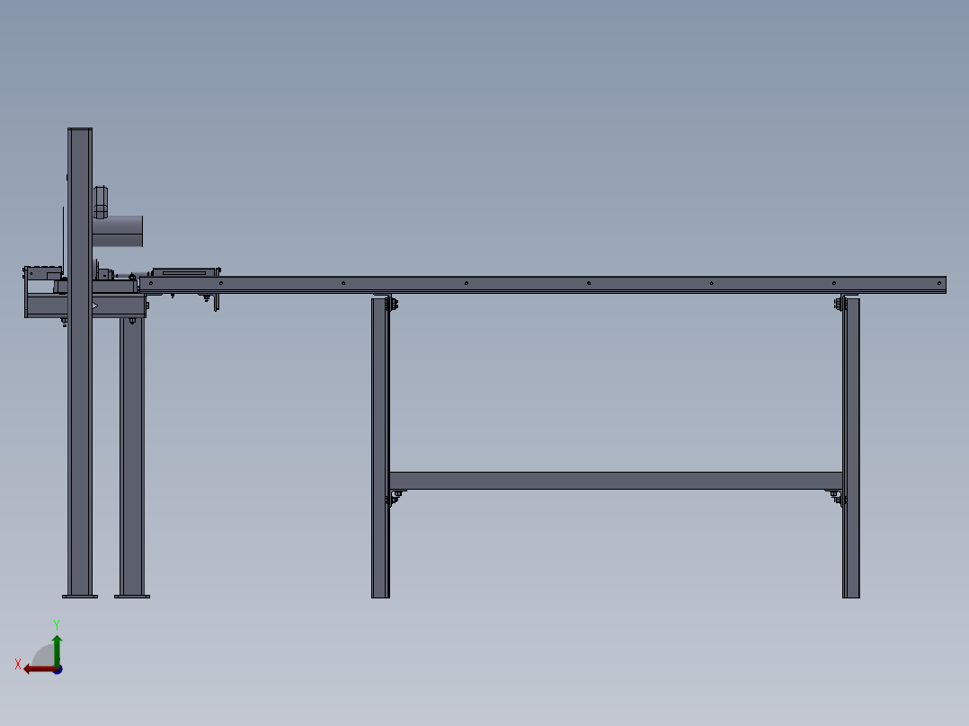 自动切割板机后视图