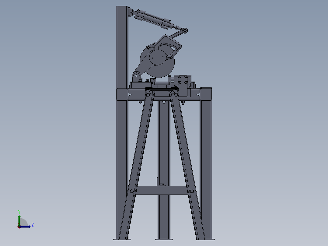 自动切割板机左视图