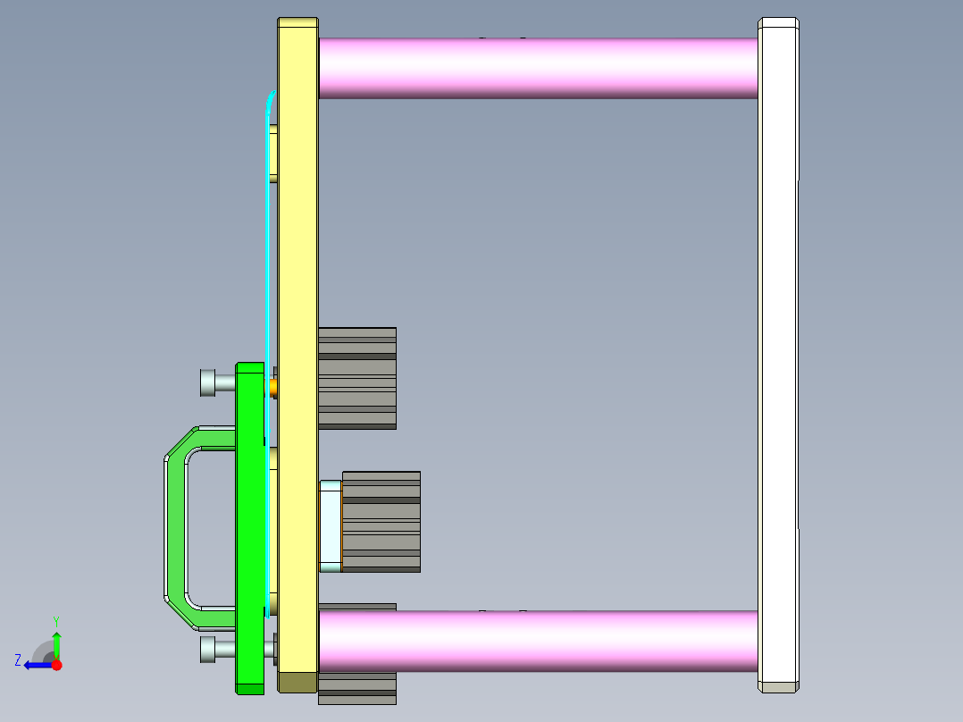 d15_top_case_al_cnc1笔记本CNC工装夹具三维模型右视图