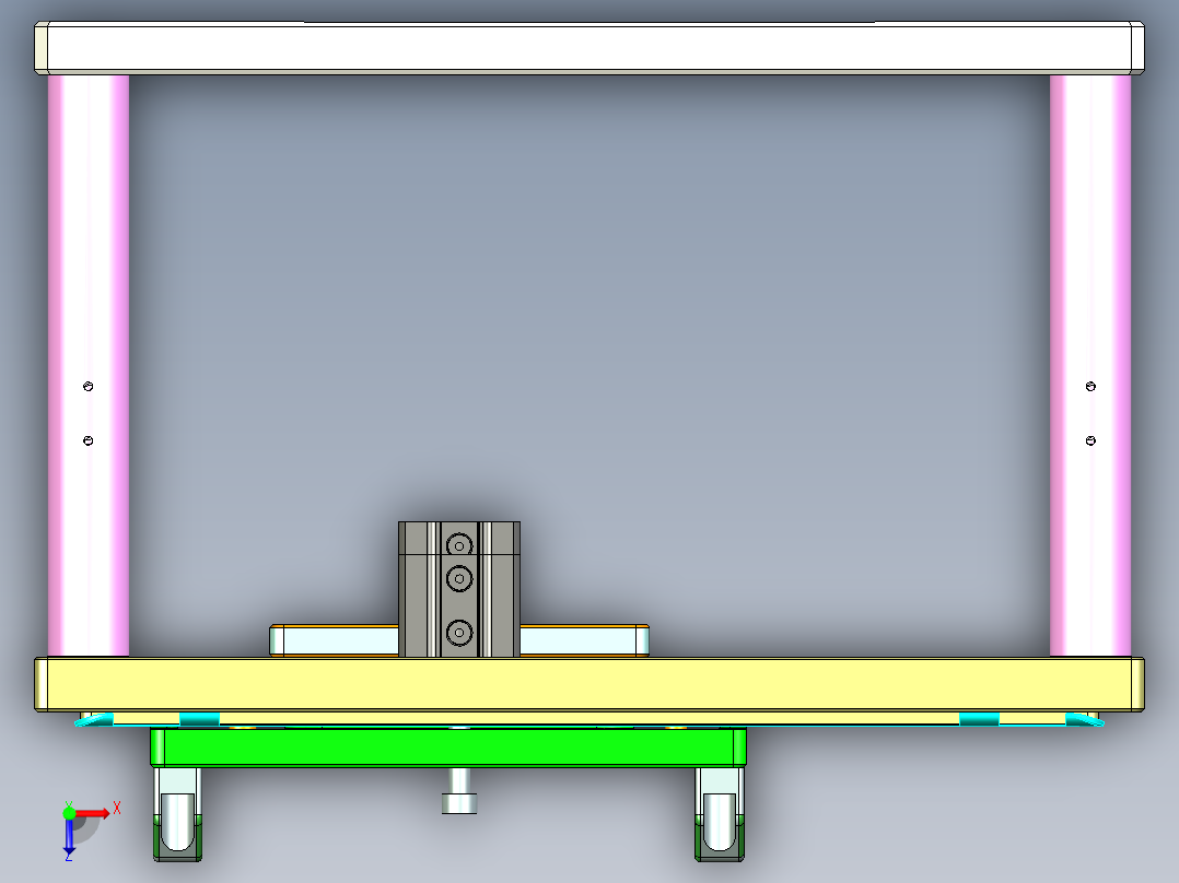 d15_top_case_al_cnc1笔记本CNC工装夹具三维模型俯视图