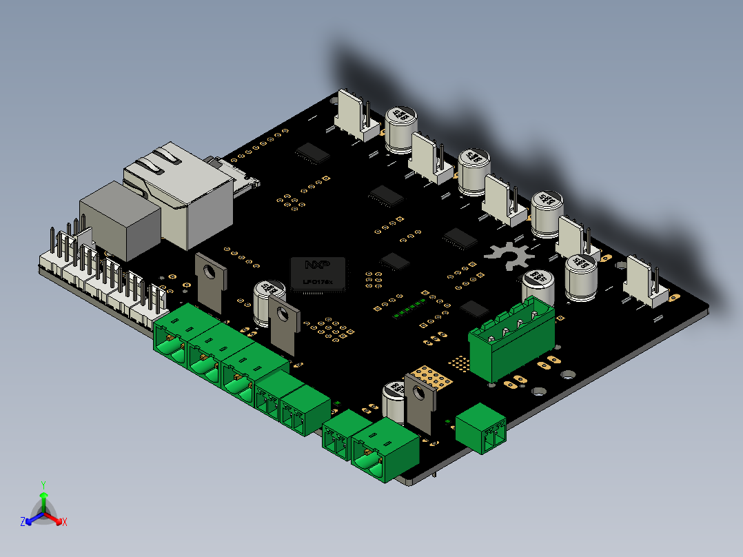 电路板smoothieboard_5xc CREO STP