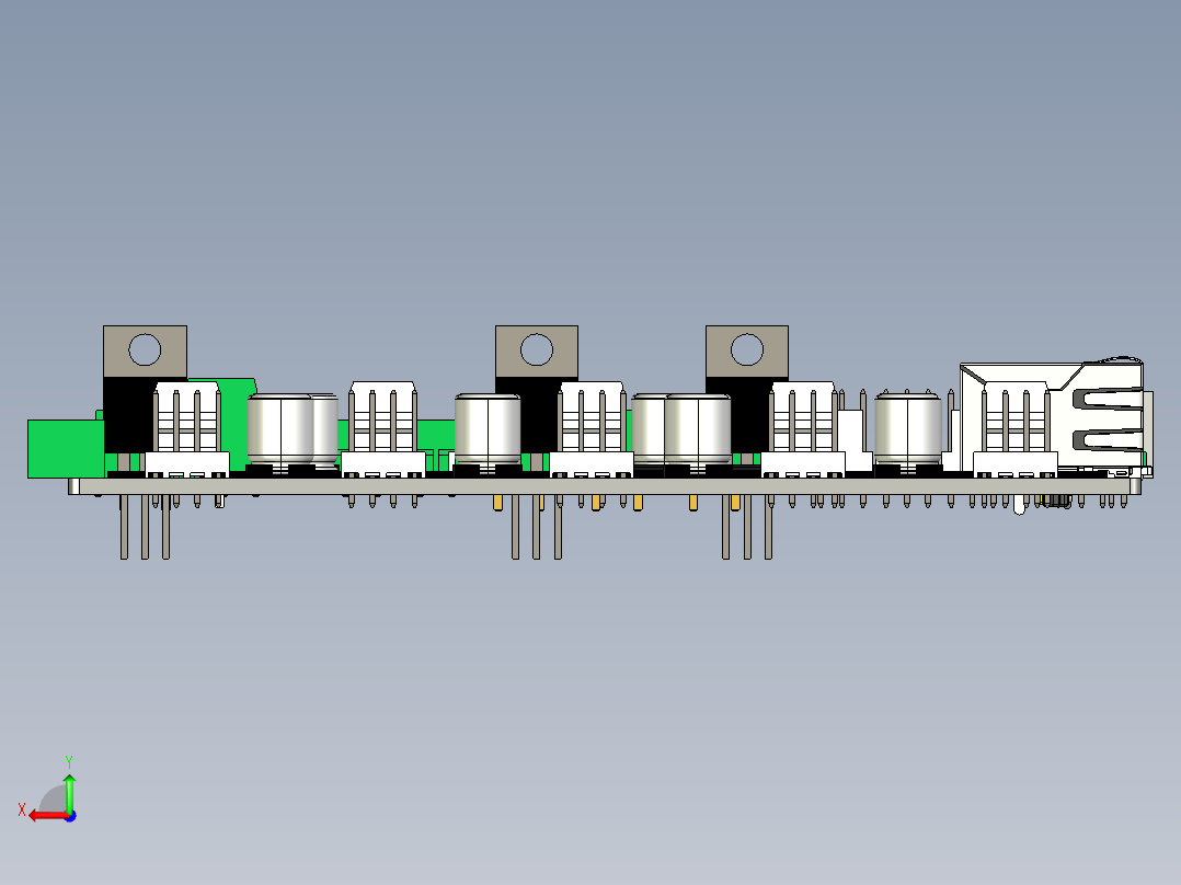 电路板smoothieboard_5xc CREO STP后视图